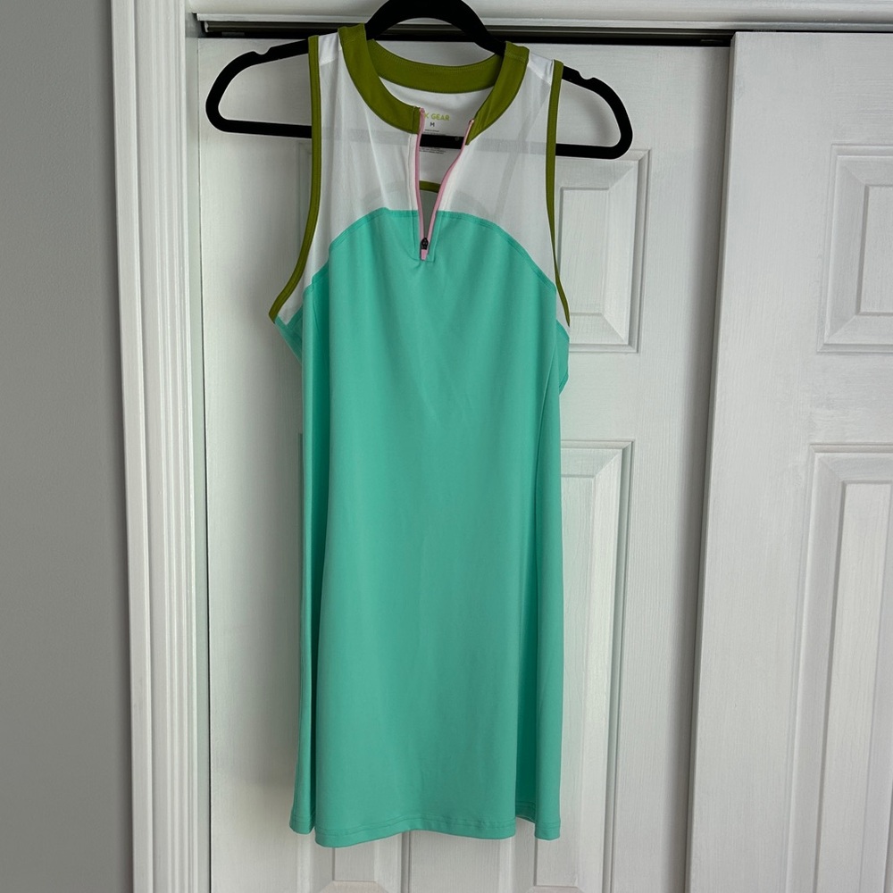 Tek Gear Sleeveless Mint and White Dress